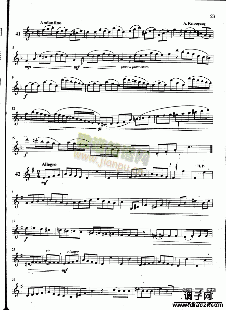 萨克斯管练习曲第100—023页