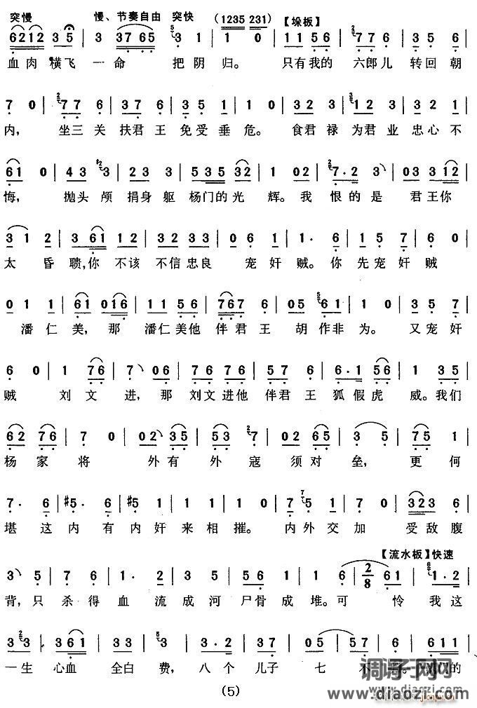 问君王（《杨八姐游春》佘太君唱段）