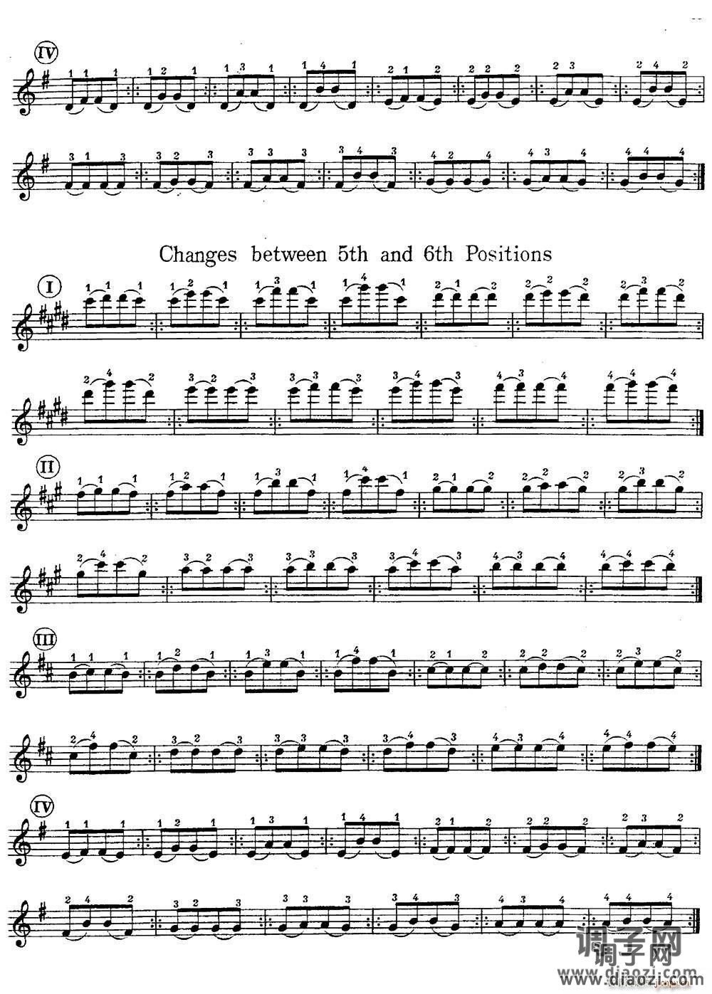 小提琴换把练习曲（第二部分）