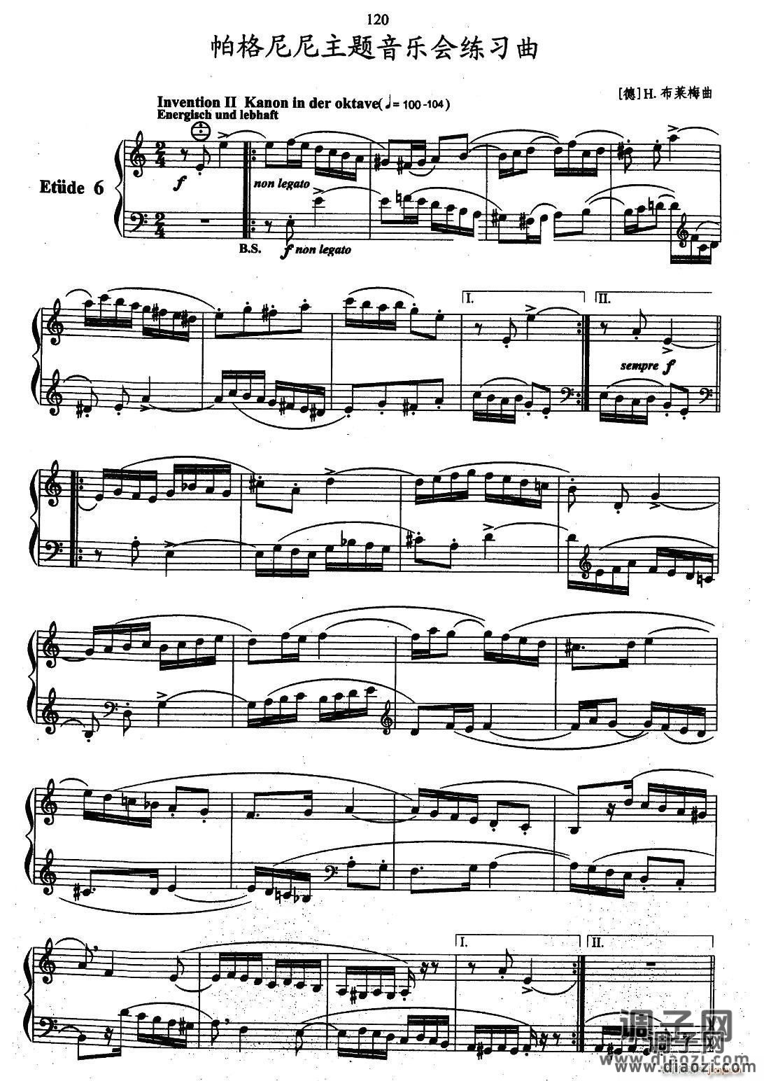 帕格尼尼主题音乐会练习曲（6—10）