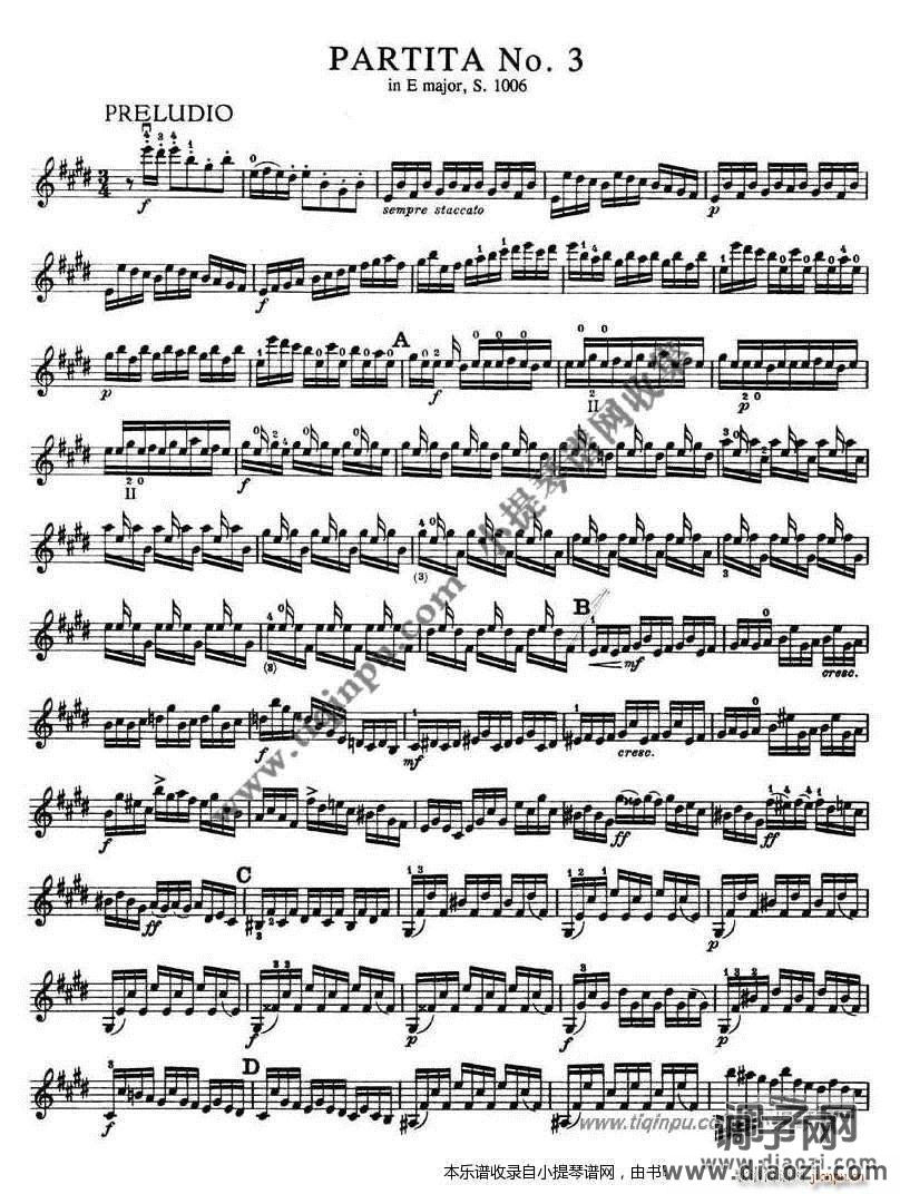 巴赫六首小提琴无伴奏奏鸣曲及组曲1006