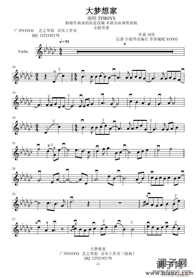 大梦想家（小提琴）