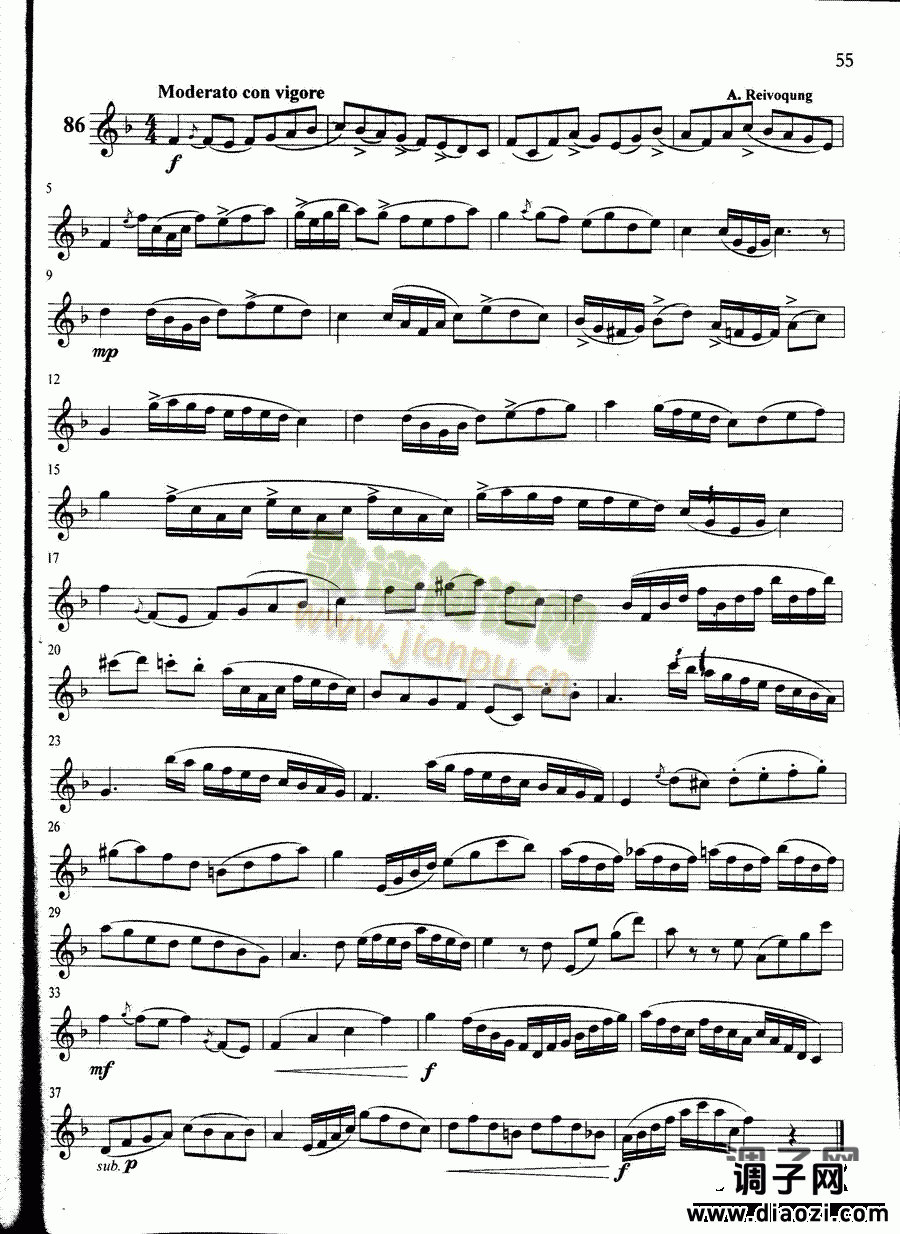 萨克斯管练习曲第100—055页