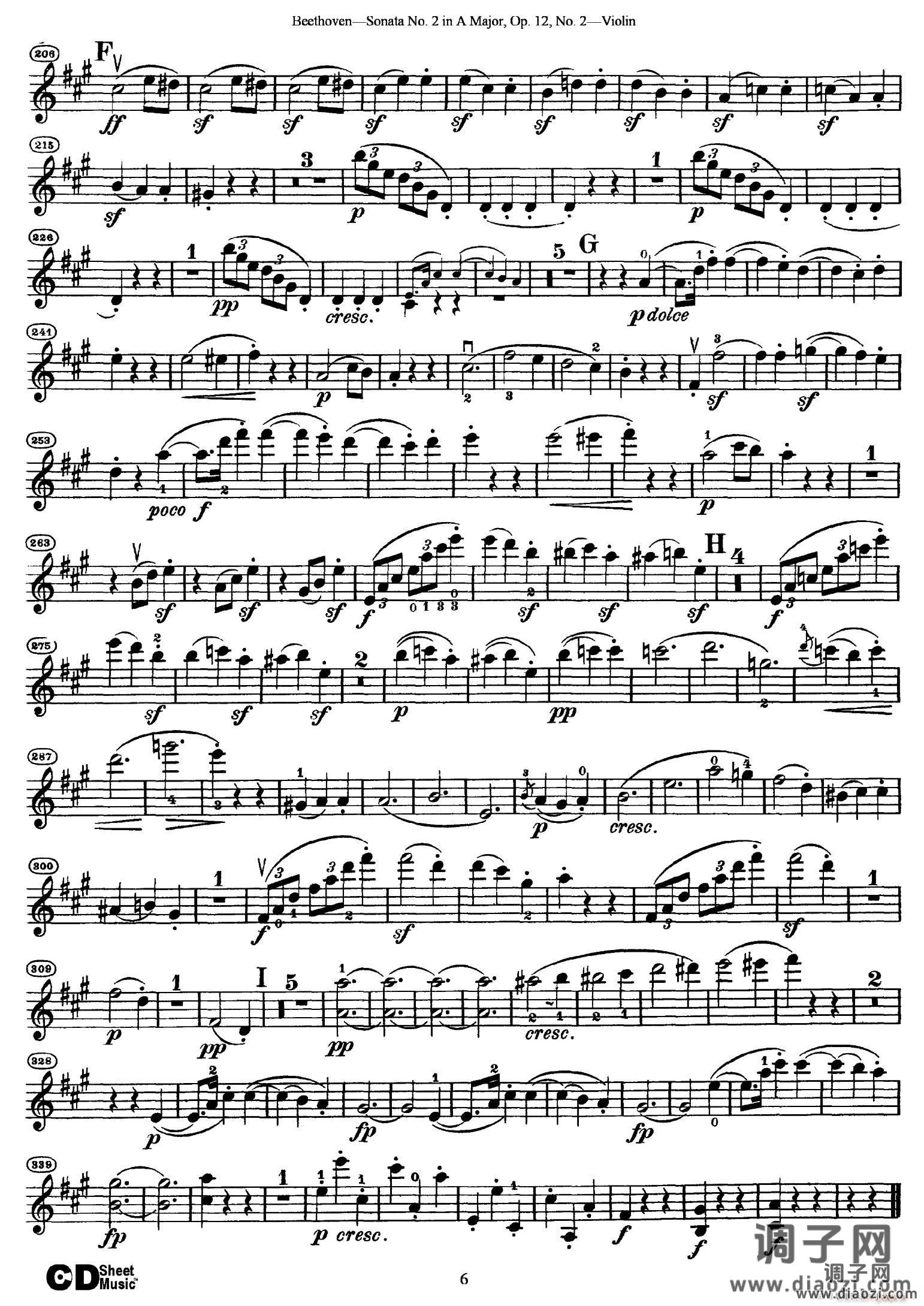 A大调第二小提琴奏鸣曲（Sonata No 2 in A Major Op 12 No 2）