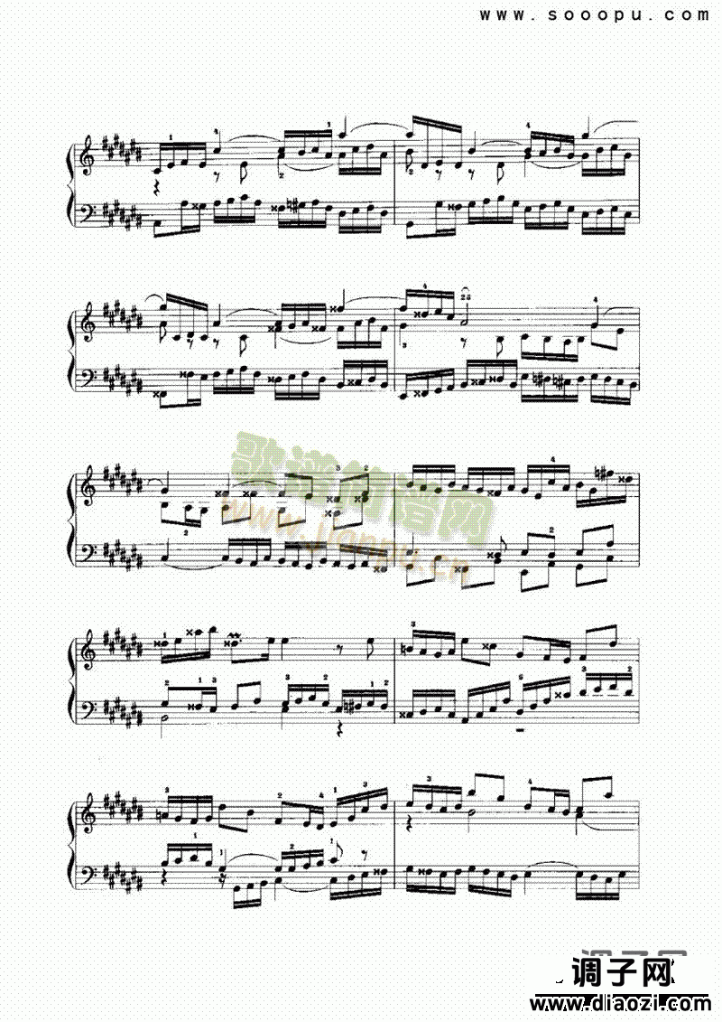 #C大调前奏曲与赋格 键盘类 手风琴