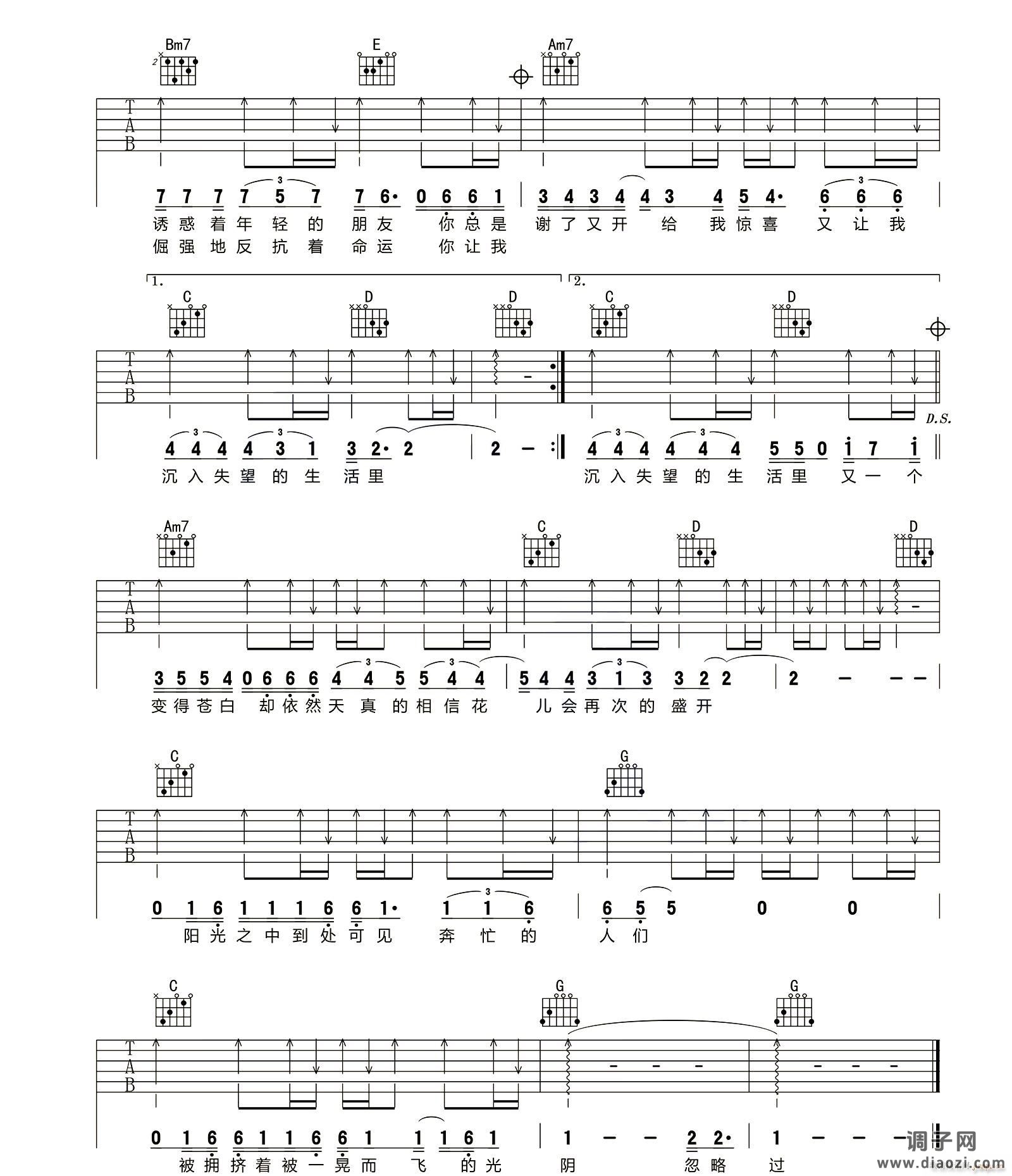 理想 （ G调指法原版编配）