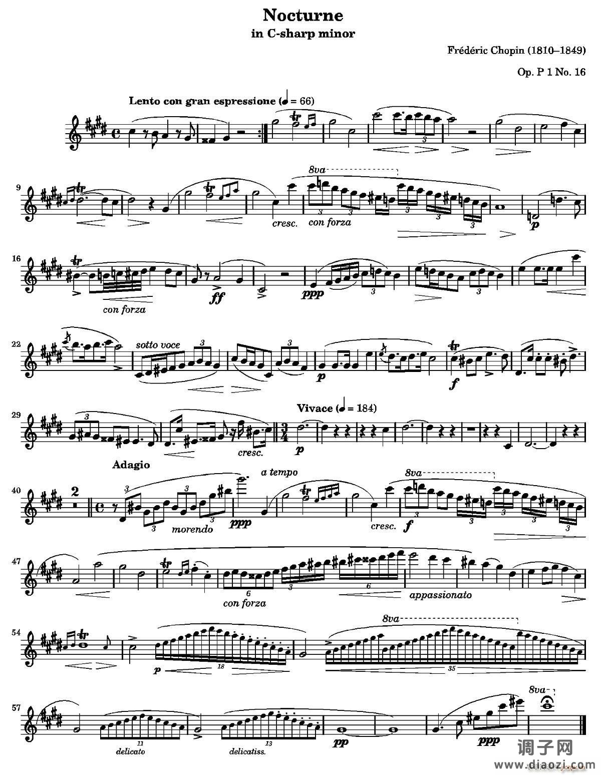 Nocturne(夜曲第20首升C小调)