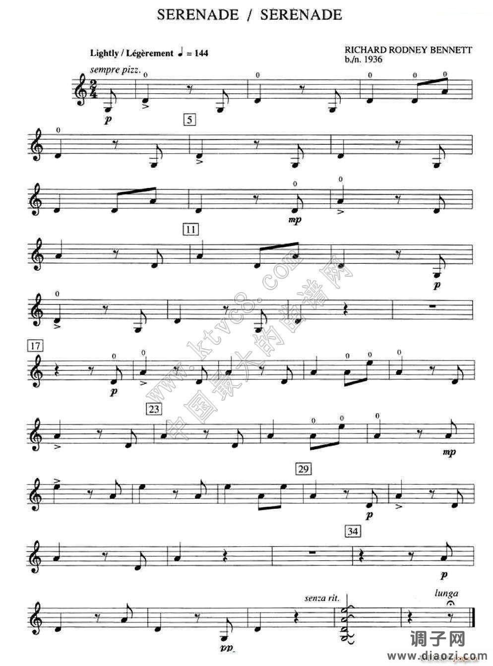 Serenade （加拿大小提琴考级 预备级）