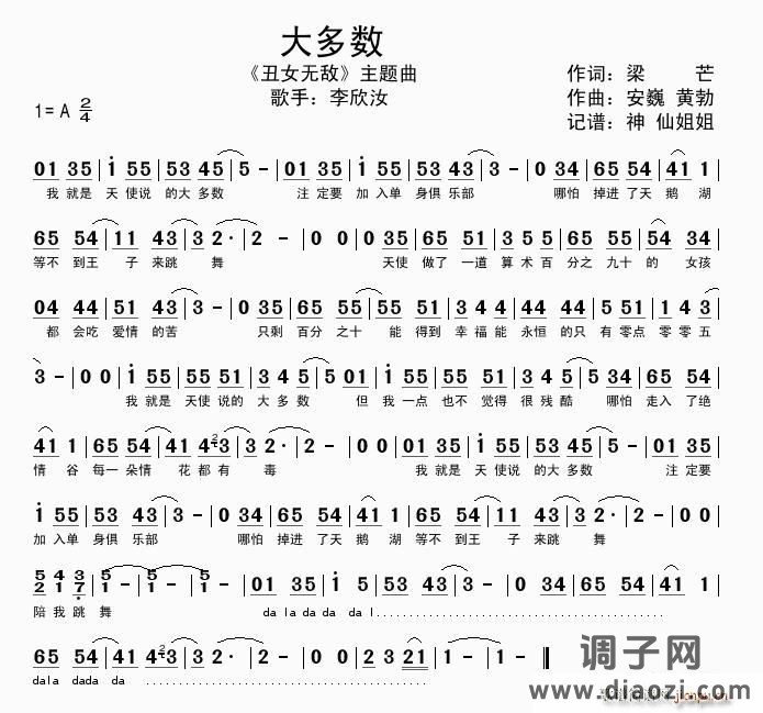 大多数（电视剧《丑女无敌》主题曲）