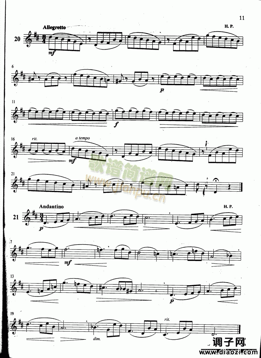 萨克斯管练习曲第100—011页