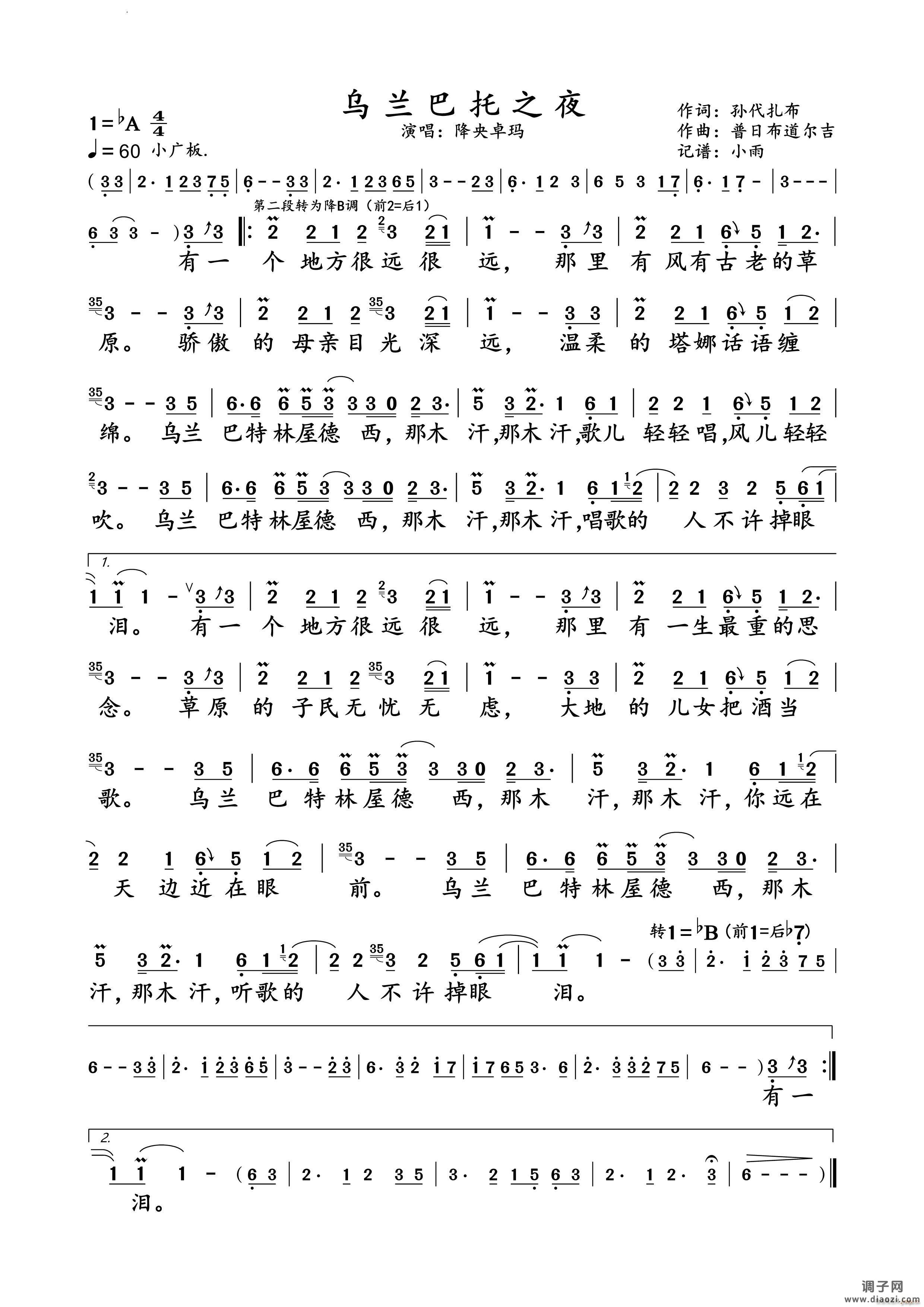 乌兰巴托之夜 动态谱