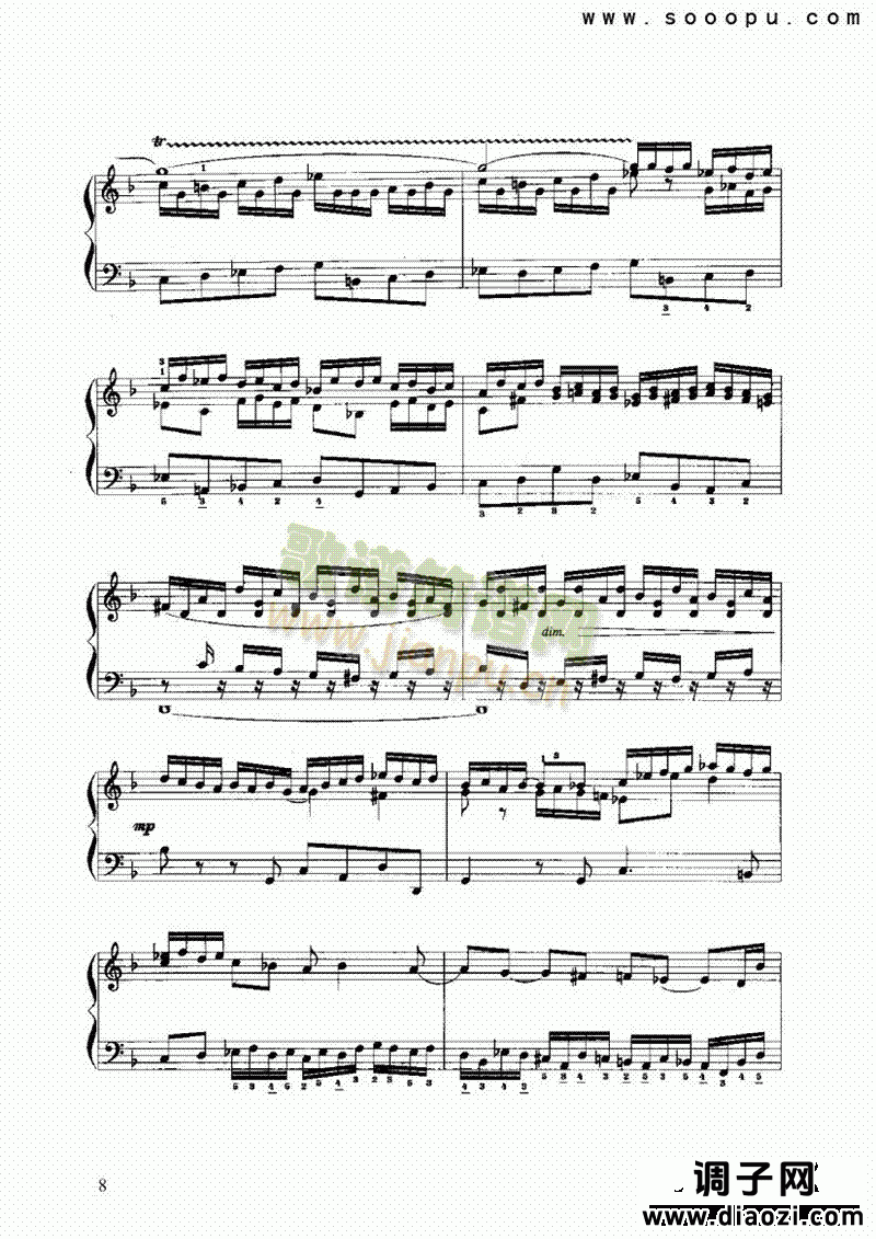 d小调托卡塔与赋格 键盘类 手风琴