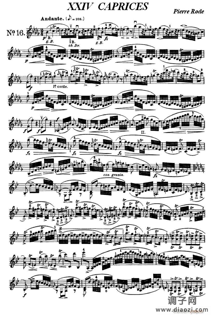 24首小提琴练习曲之16