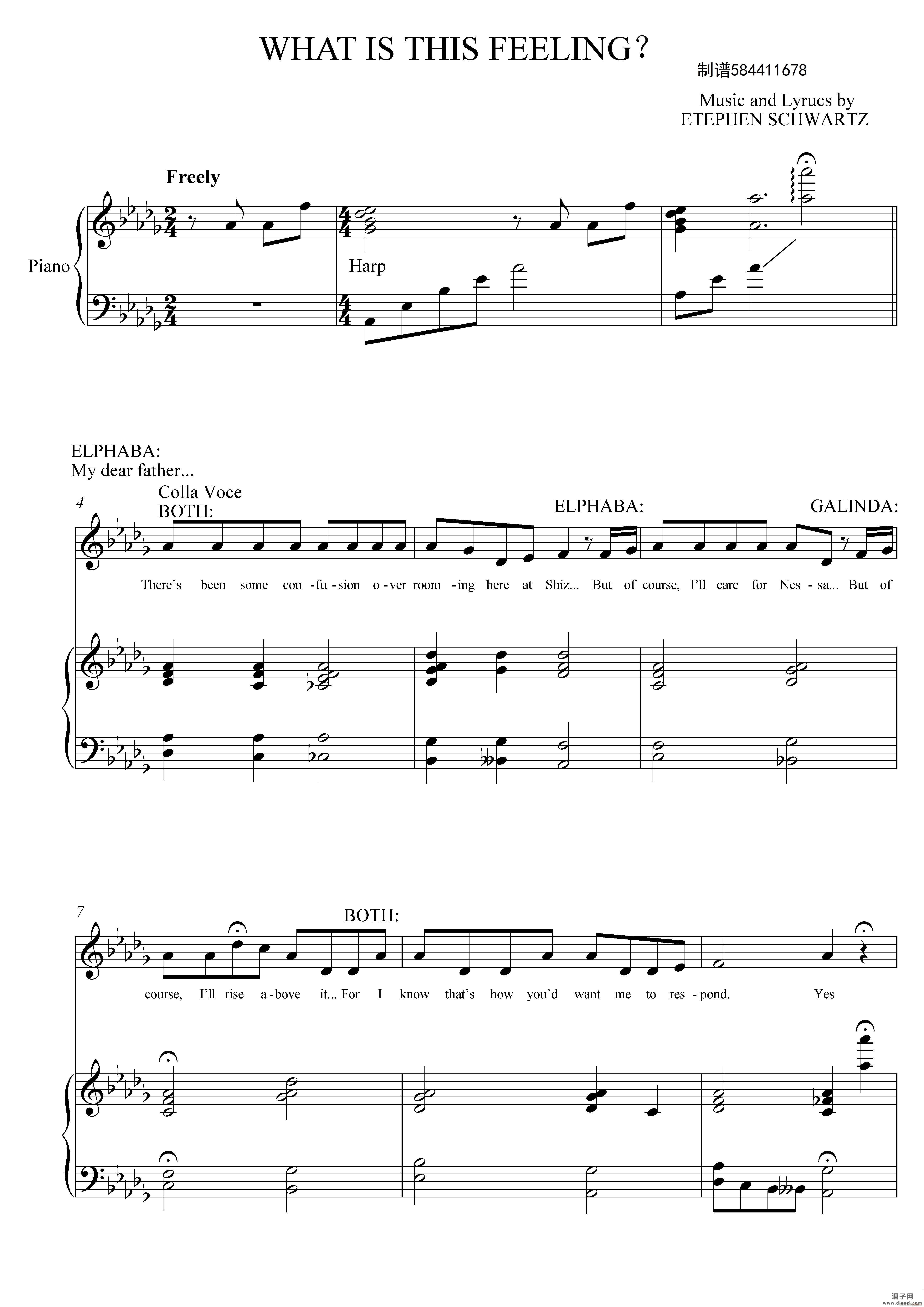 WHAT IS THIS FEELING合唱谱