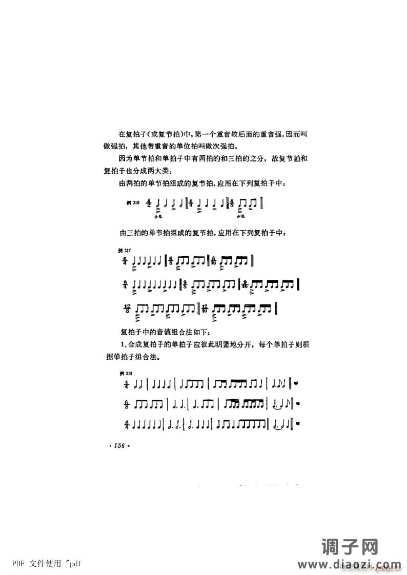 其他 第9章-节奏 节拍第156页第6节 复节拍详情