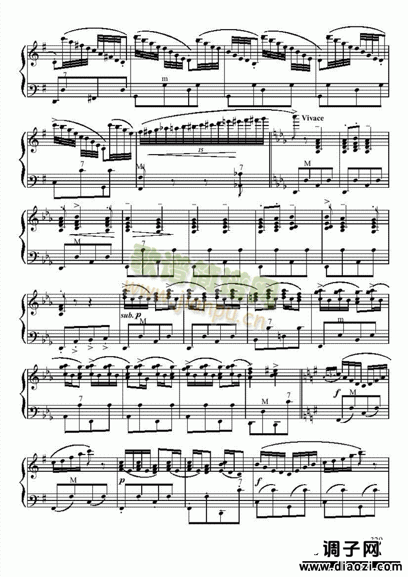 十级乐曲《拉什布哈》 键盘类 手风琴