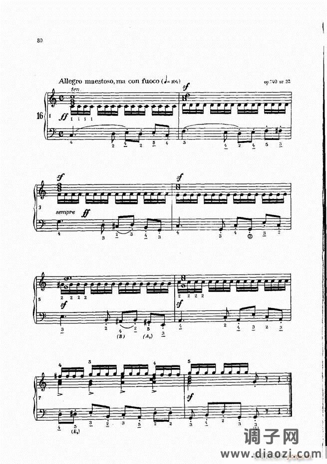 车尔尼手风琴练习曲集 Ⅳ