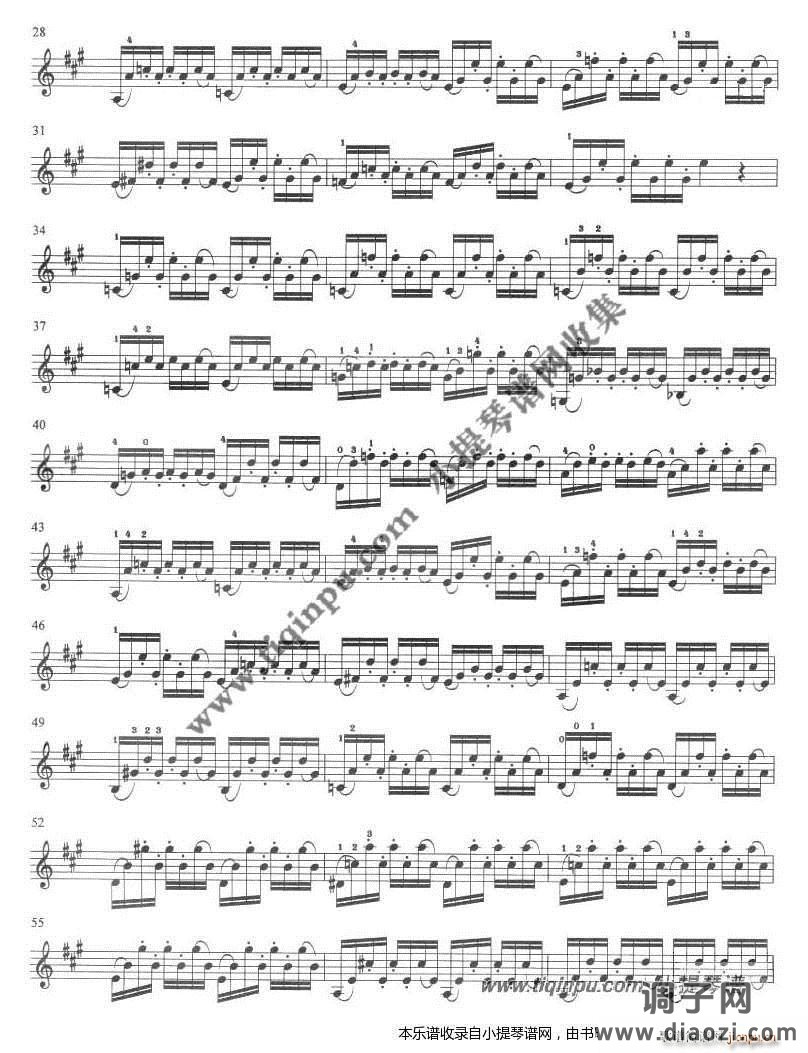 克莱采尔小提琴练习曲（13 25）补