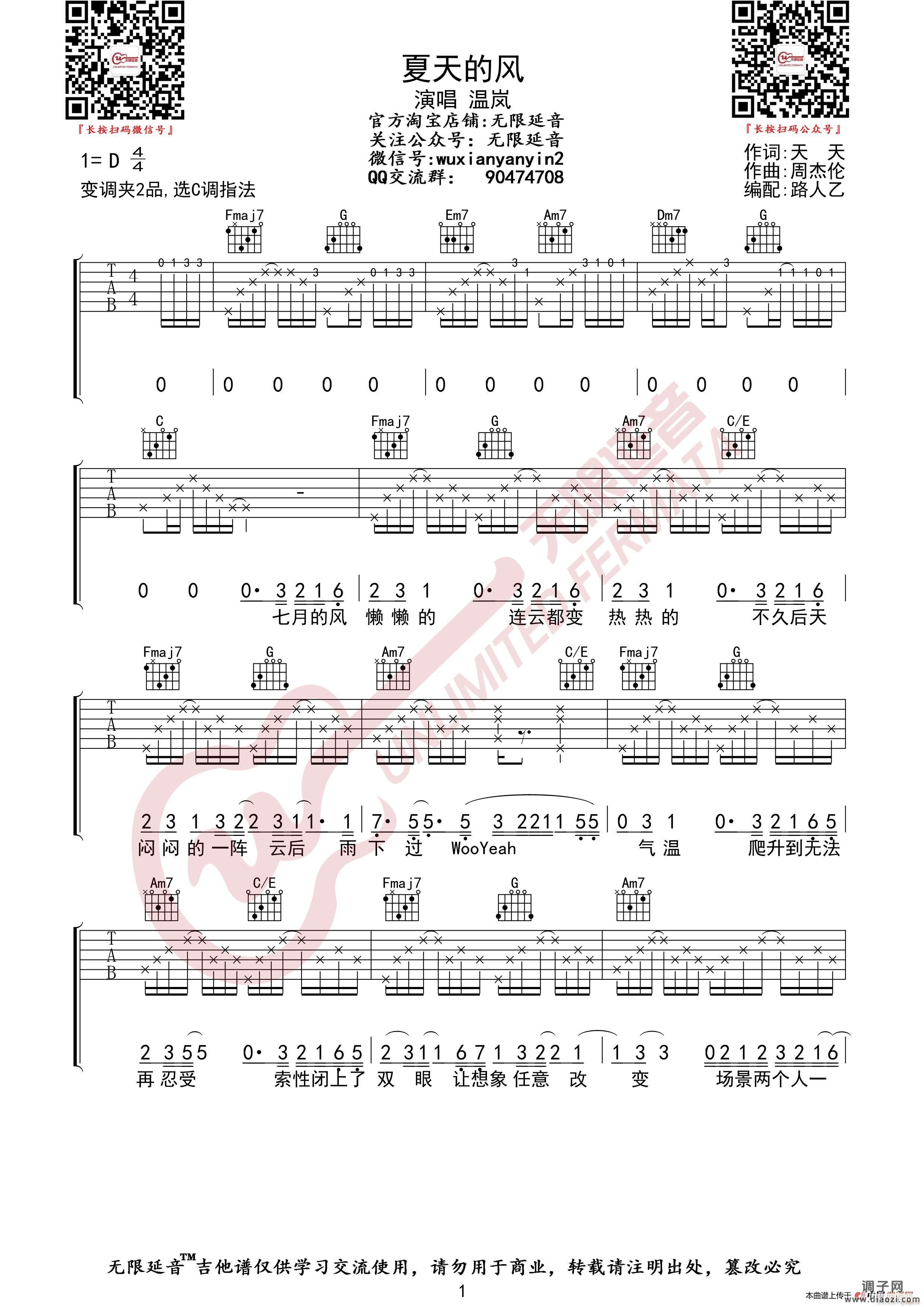温岚 夏天的风 (无限延音编配)