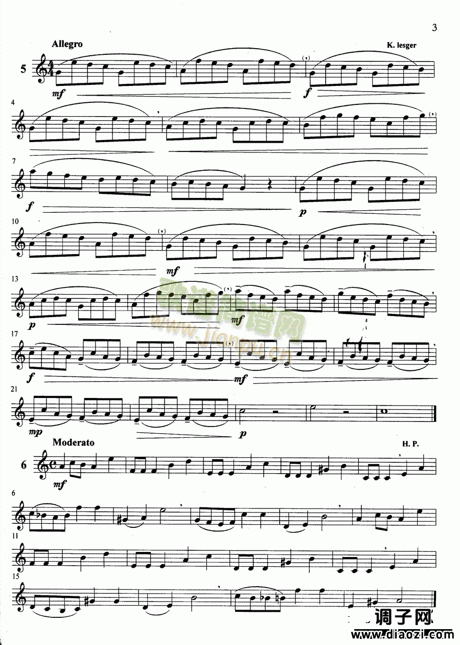 萨克斯管练习曲第100—003页