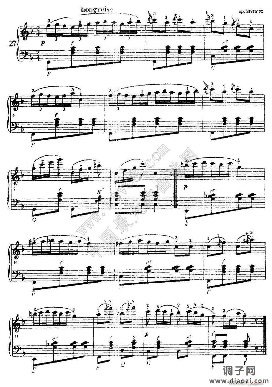 《车尔尼手风琴练习曲集》（第Ⅰ册）（22—36）