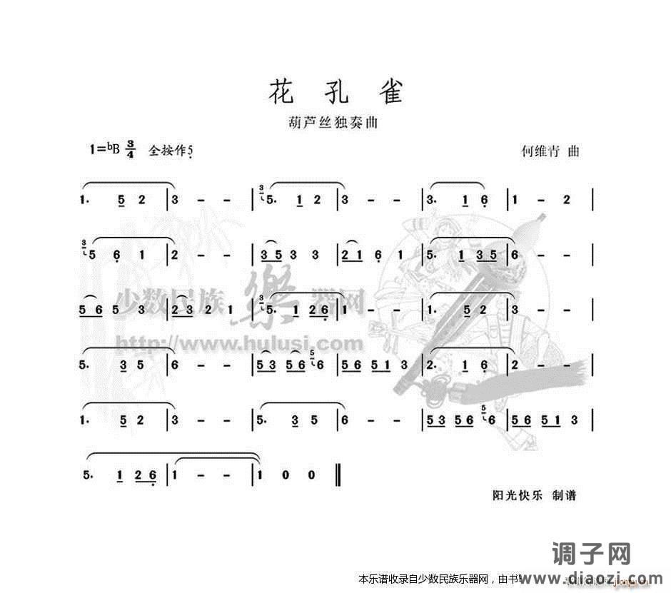 《花孔雀》葫芦丝