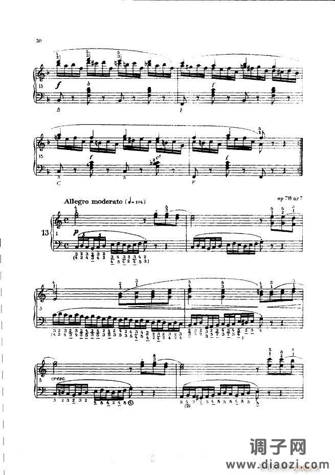 车尔尼手风琴练习曲集 Ⅲ