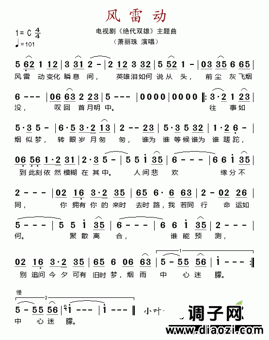 风雷动（电视剧《绝代双雄》主题曲）