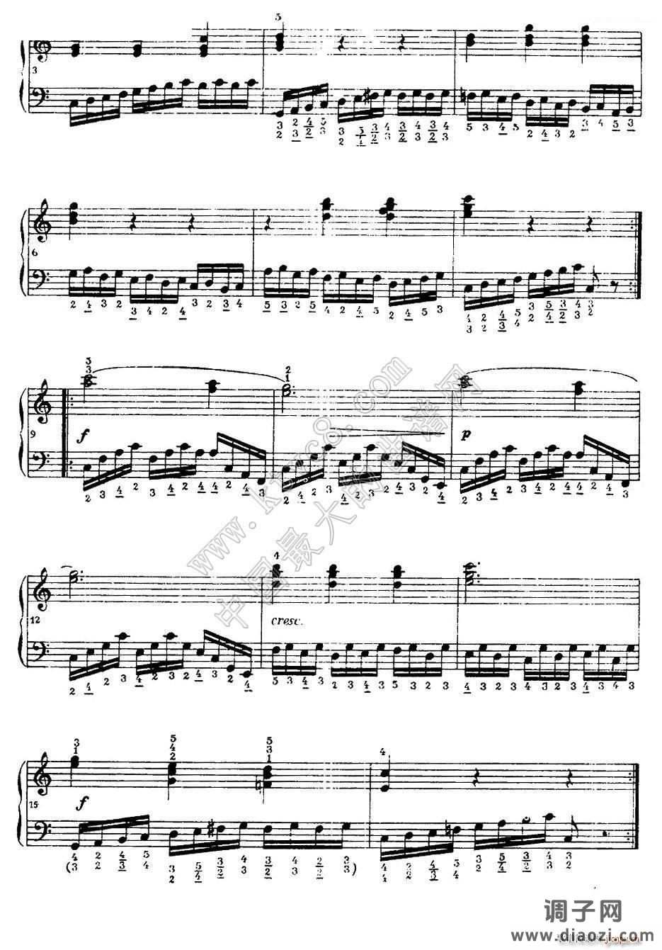 《车尔尼手风琴练习曲集》（第Ⅰ册）（37—44）