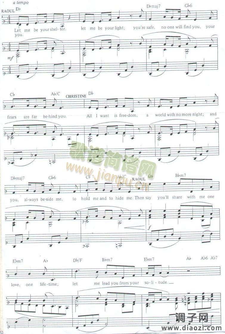 ALL I ASK OF YOU  （韦伯音乐剧《剧院魅影》男女声二重唱）