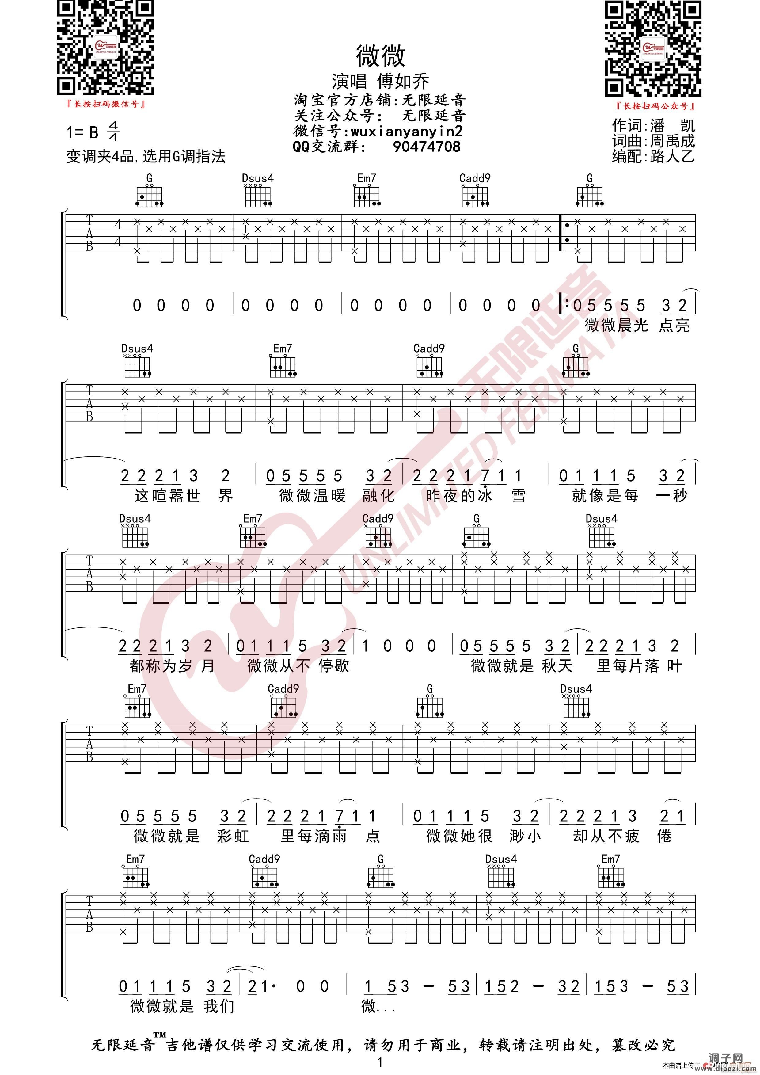 傅如乔 微微 (无限延音编配)