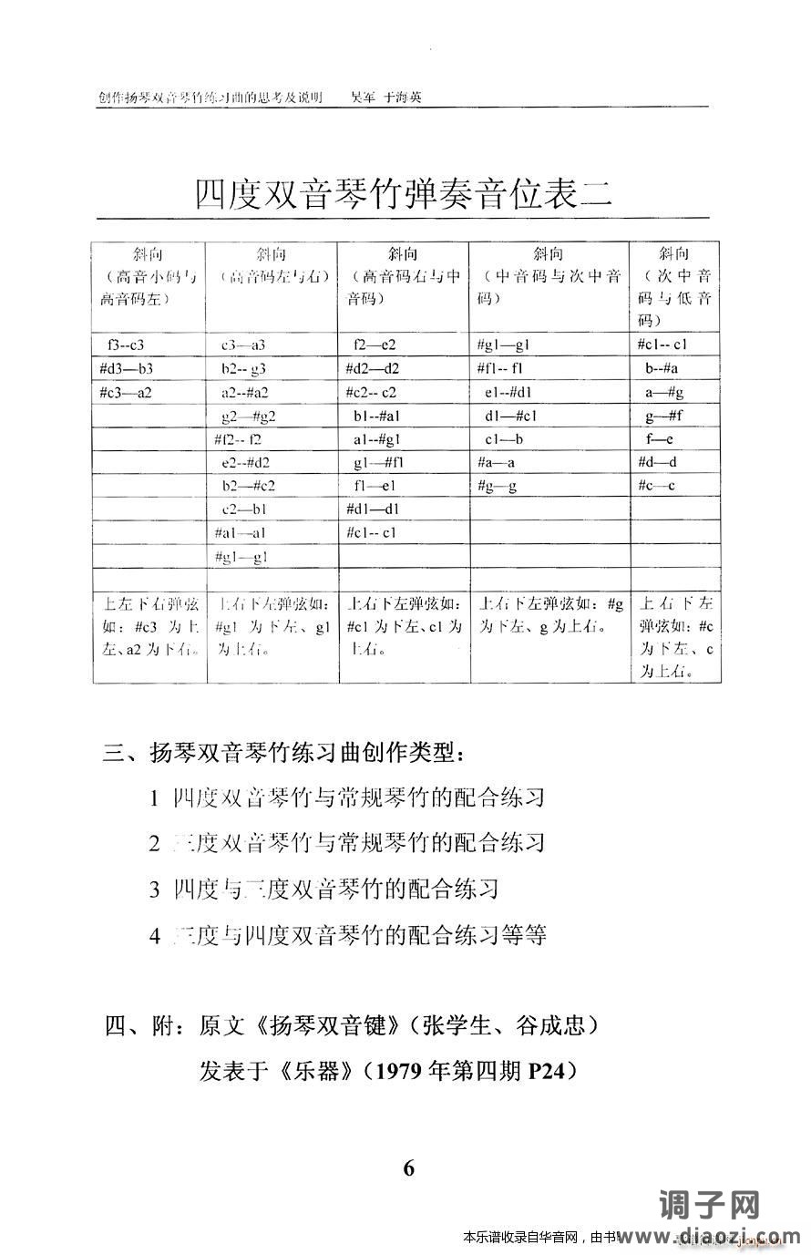 扬琴双音琴竹练习曲30首