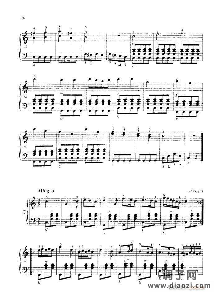 车尔尼手风琴练习曲集