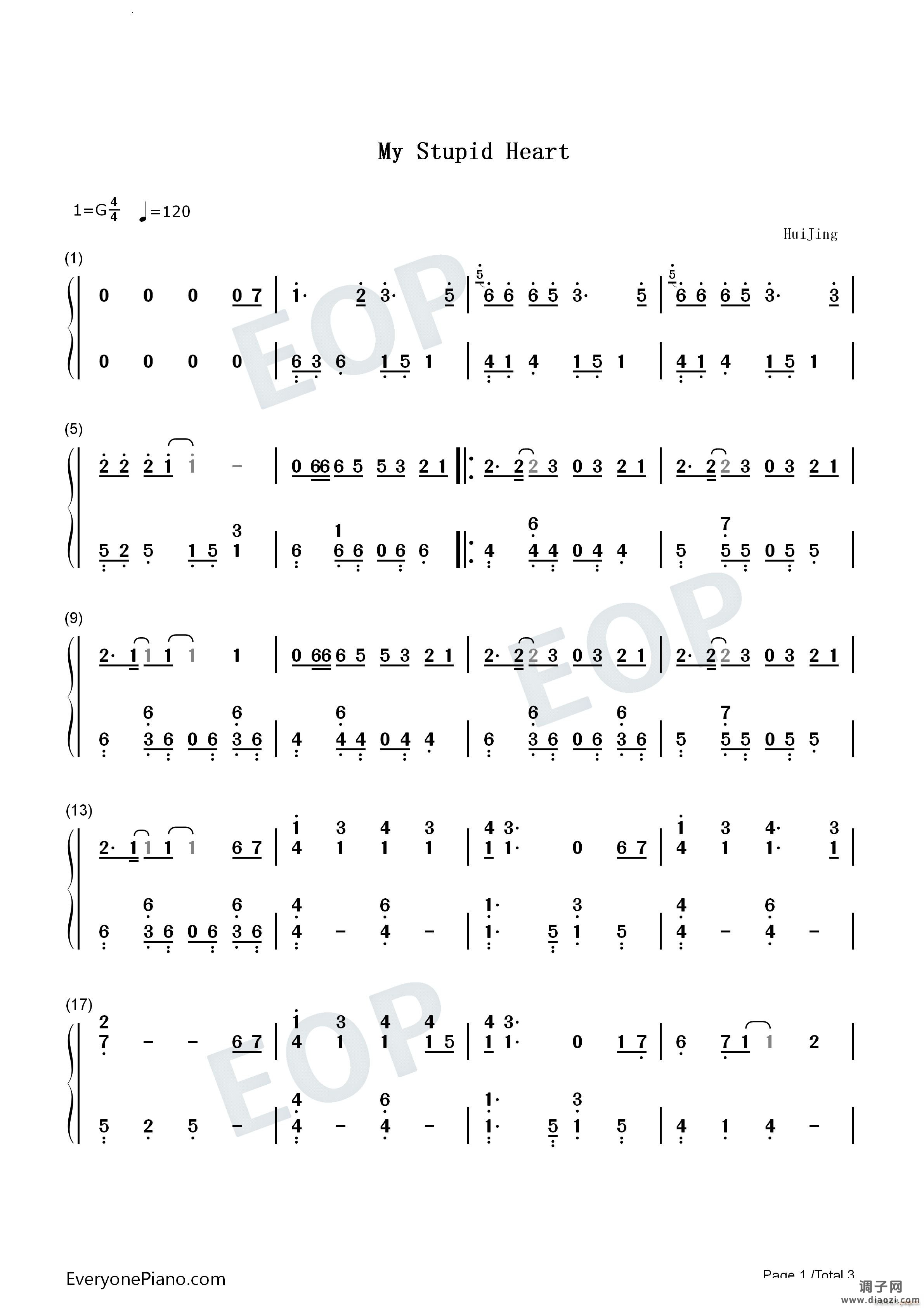 My Stupid Heart-我愚蠢的心抖音热歌