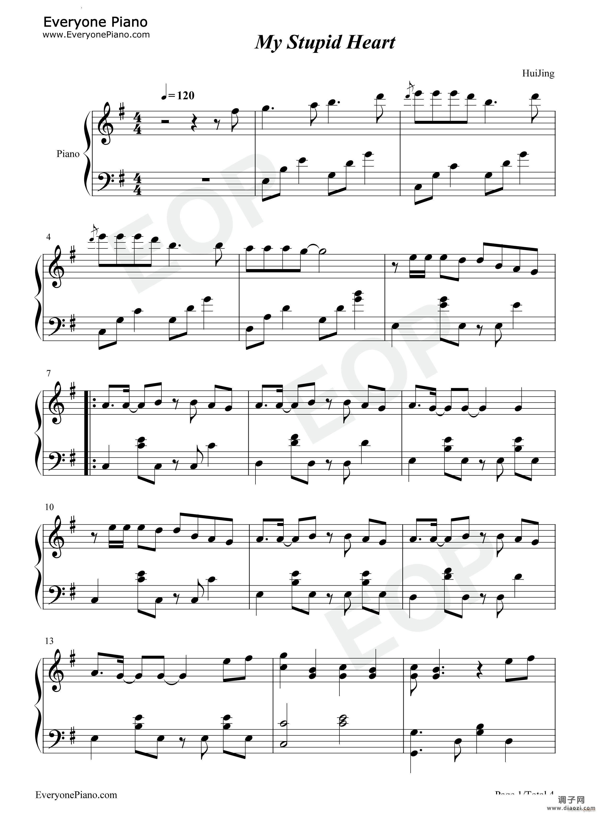 My Stupid Heart-我愚蠢的心抖音热歌