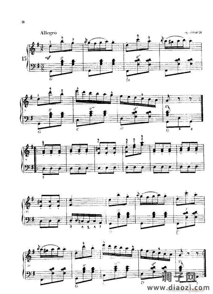 车尔尼手风琴练习曲集