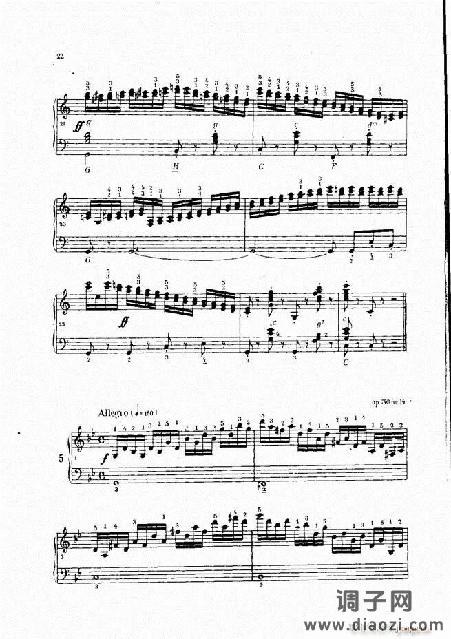 车尔尼手风琴练习曲集 Ⅳ