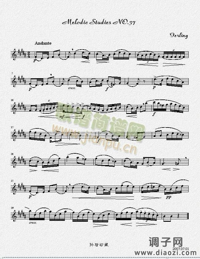 四十八首旋律练习曲之三十七