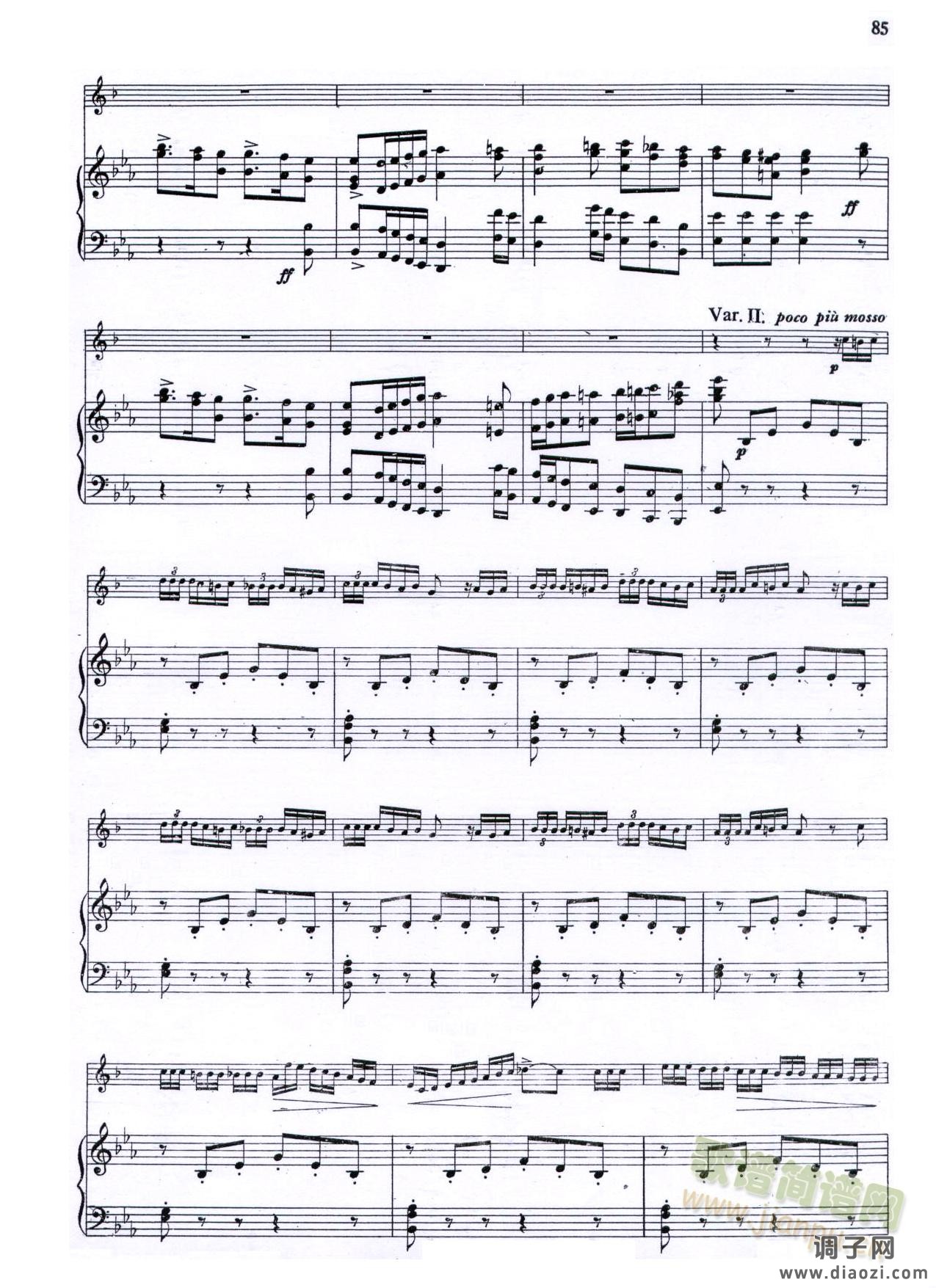 威尼斯狂欢节幻想变奏曲+钢琴伴奏