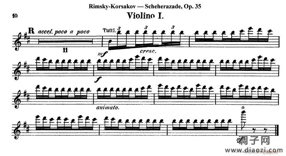 Scheherazade(Ⅱ)Op 35(第一小提琴)