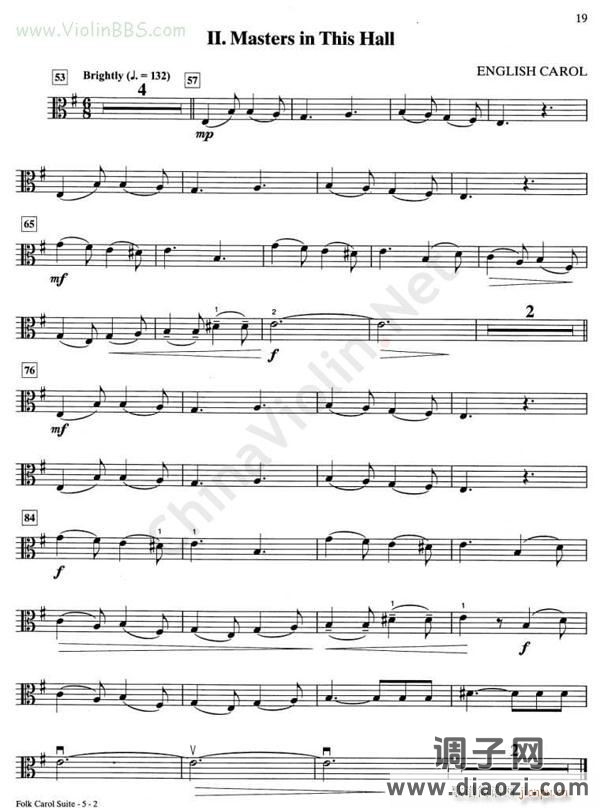 II Mas in this hall 中提琴