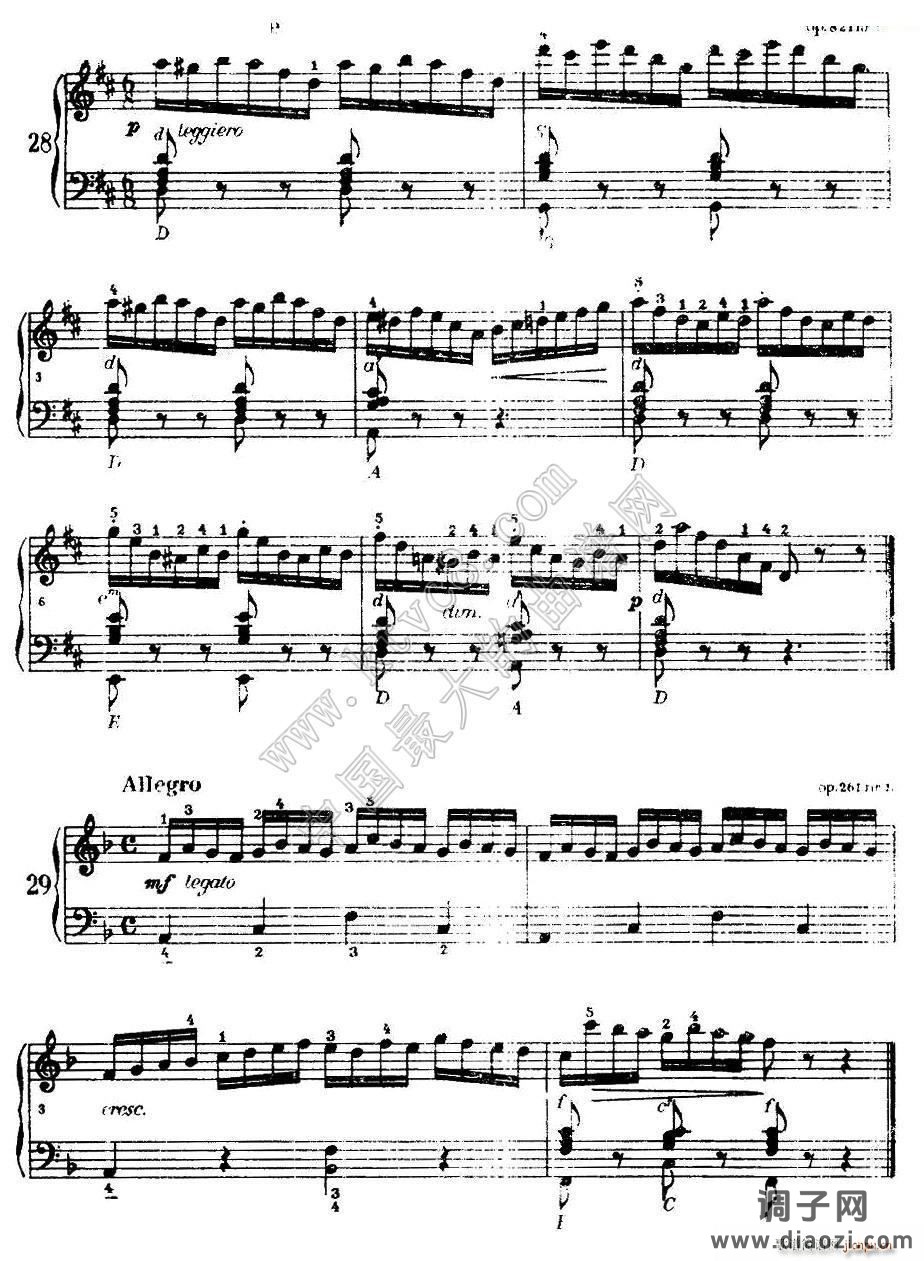 《车尔尼手风琴练习曲集》（第Ⅰ册）（22—36）