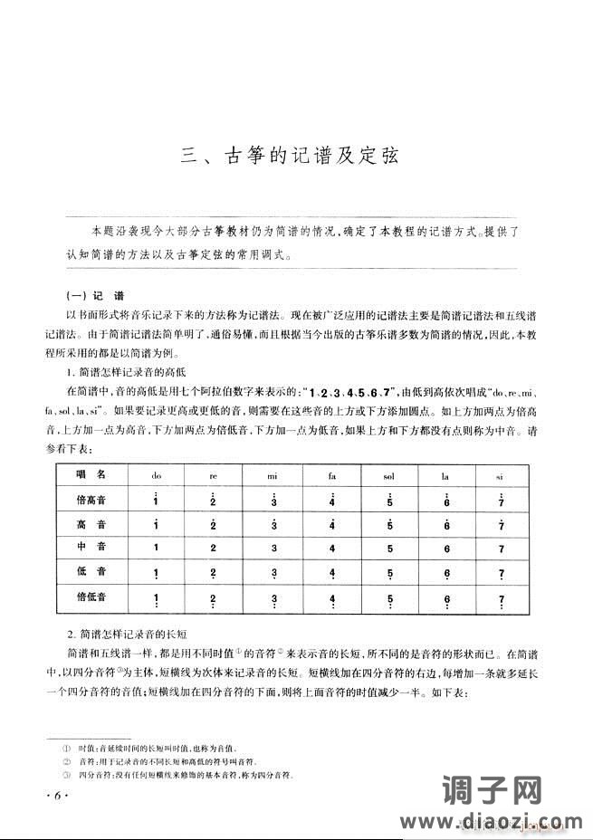 古筝基础教程三十三课目录1-60