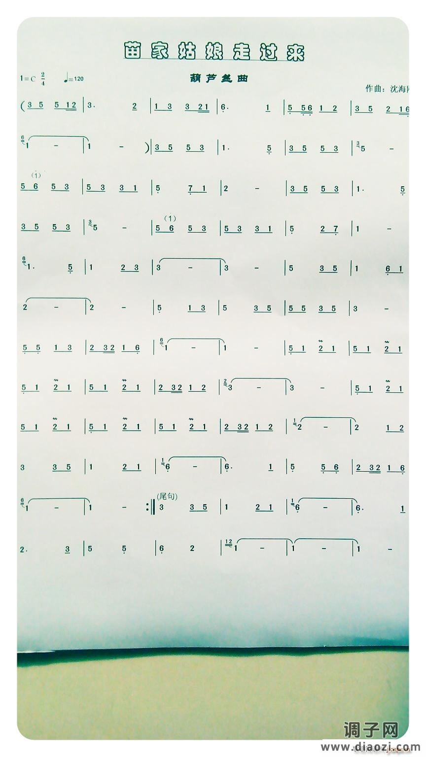 《苗家姑娘走过来》（葫芦丝独奏曲）