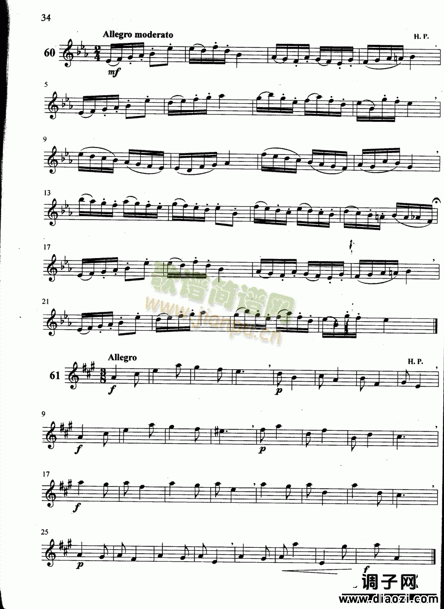 萨克斯管练习曲第100—034页