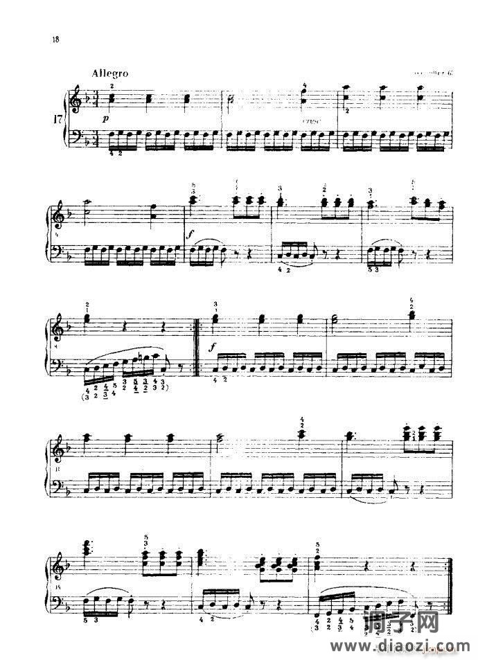 车尔尼手风琴练习曲集