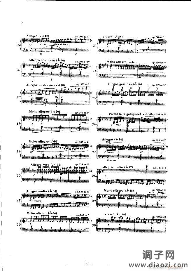 车尔尼手风琴练习曲集 Ⅲ