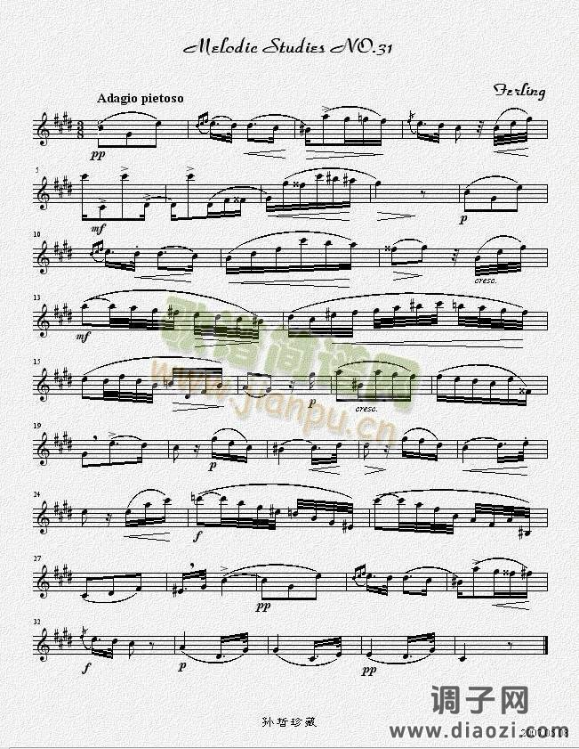 四十八首旋律练习曲之三十一