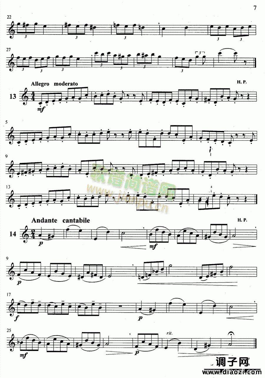 萨克斯管练习曲第100—007页