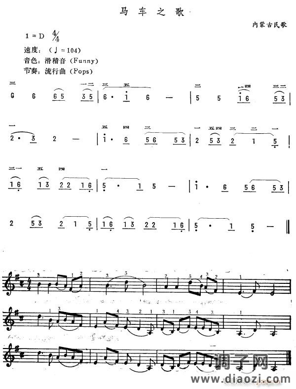 马车之歌（简 ）